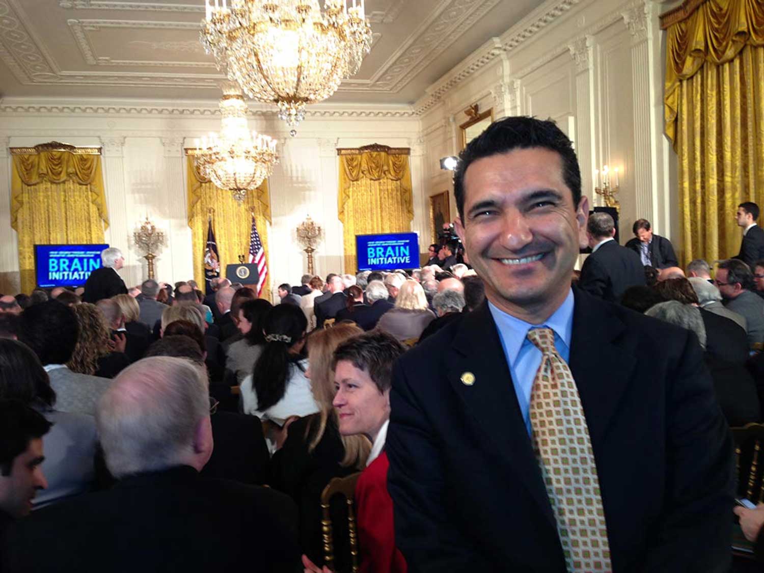 Dr. Babak Kateb at the White House during the Obama BRAIN Initiative era