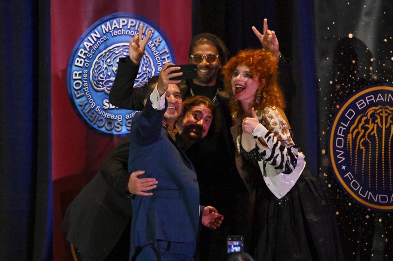Musicians sharing the stage at a WBMF celebration